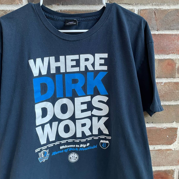 NBA Dallas Mavericks Dirk Nowitzki ESPN 2005 Graphic Basketball T-shirt L - Picture 2 of 5